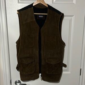 Brown suede Men's Vest